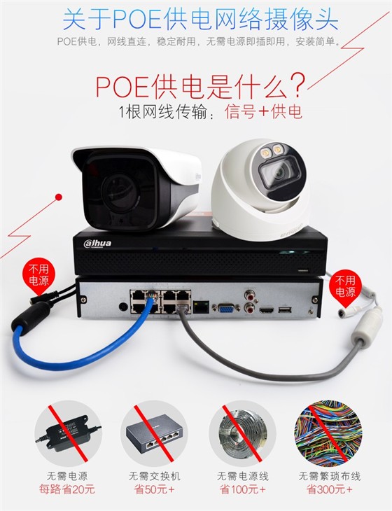 400万半球POE日夜全彩摄像机