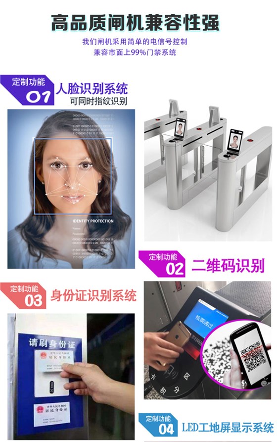 动态人脸识别摆闸通道
