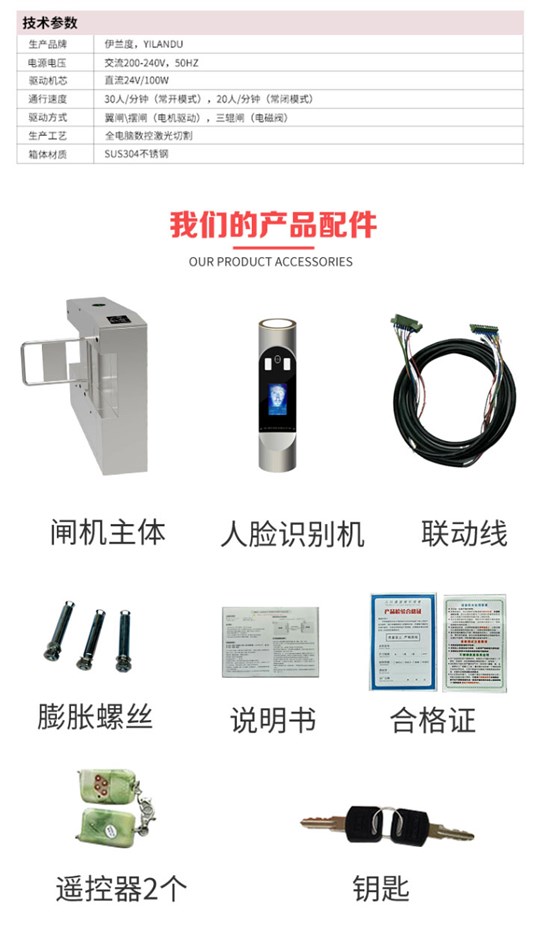 动态人脸识别摆闸通道